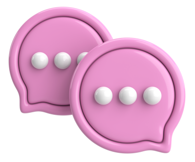 Canlı sohbet simgesi. Sohbet ikonu. 3B illüstrasyon.