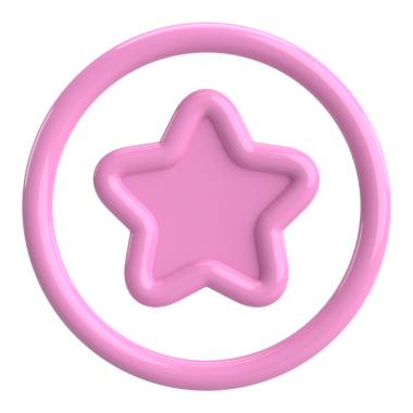 Üç boyutlu yıldız. Yıldız ikonu. 3B illüstrasyon.