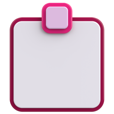 Üç boyutlu uyarı kutusu. Boş mesaj kutusu. 3B illüstrasyon.