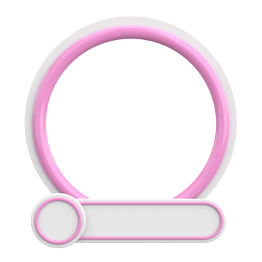 Sosyal medya için profil çerçevesi. 3B illüstrasyon.