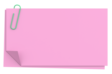 Üç boyutlu not defteri. Yapışkan bir not. 3B illüstrasyon.