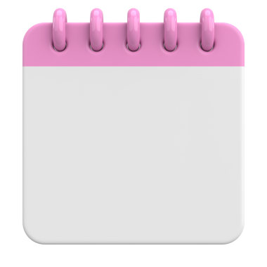 Boş takvim. Üç boyutlu takvim. 3B illüstrasyon.