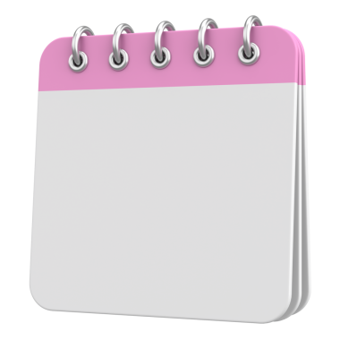 Boş takvim. Üç boyutlu takvim. 3B illüstrasyon.