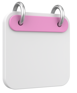 Boş takvim. Üç boyutlu takvim. 3B illüstrasyon.