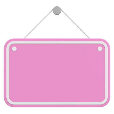 Boş Asılma İşareti. 3B Görüntü.