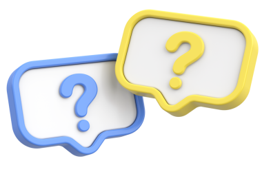 Soru işareti işareti. 3B illüstrasyon.