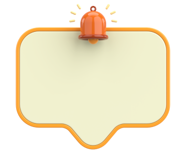 Üç boyutlu uyarı kutusu. 3B illüstrasyon.