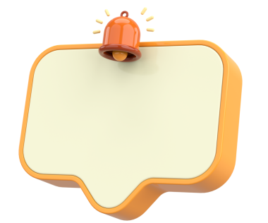 Üç boyutlu uyarı kutusu. 3B illüstrasyon.