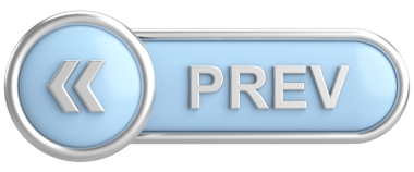 Önceki düğme. Arka düğme. 3B illüstrasyon.