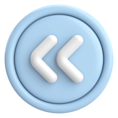 Önceki düğme. Arka düğme. 3B illüstrasyon.