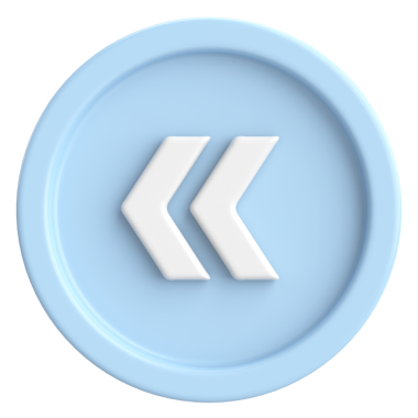 Önceki düğme. Arka düğme. 3B illüstrasyon.