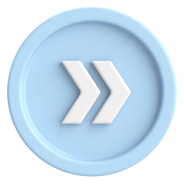 Sonraki düğme. Devam et düğmesi. 3B illüstrasyon.