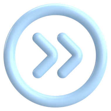 Sonraki düğme. Devam et düğmesi. 3B illüstrasyon.