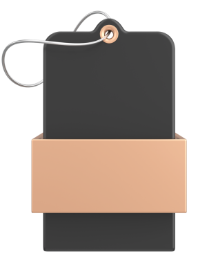 Kara Cuma etiketi. Satış afişi. 3B illüstrasyon.