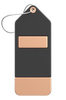 Kara Cuma etiketi. Satış afişi. 3B illüstrasyon.