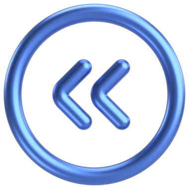 Önceki düğme. Arka düğme. 3B illüstrasyon.