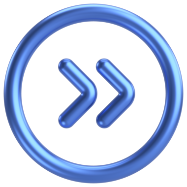 Sonraki düğme. Devam et düğmesi. 3B illüstrasyon.