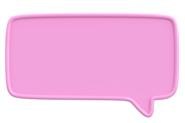 Konuşma balonu. Mesaj kutusu. 3B illüstrasyon.