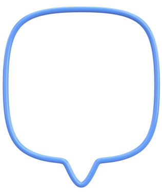 Konuşma balonu. Mesaj kutusu. 3B illüstrasyon.