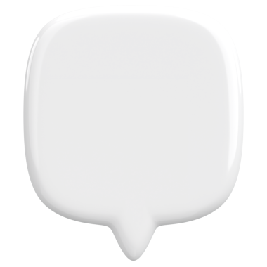 Konuşma balonu. Mesaj kutusu. 3B illüstrasyon.