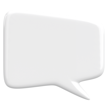 Konuşma balonu. Mesaj kutusu. 3B illüstrasyon.