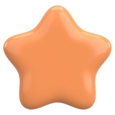 Üç boyutlu yıldız. Yıldız şeklinde. 3B illüstrasyon.