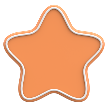 Yıldız Şekli Fiyat Etiketi. 3B illüstrasyon.