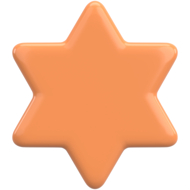 Üç boyutlu yıldız. Yıldız şeklinde. 3B illüstrasyon.