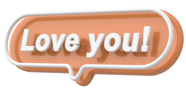 Ben de seni. Kelime ve deyim. 3B illüstrasyon.