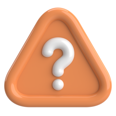 Soru işareti işareti. 3B illüstrasyon.