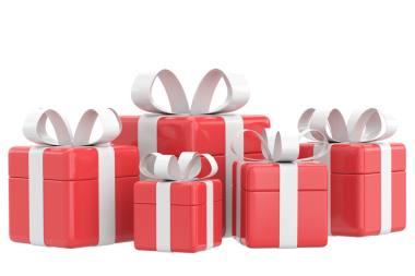 Hediye Kutusu açıldı. Üç boyutlu hediye kutusu. 3B illüstrasyon.