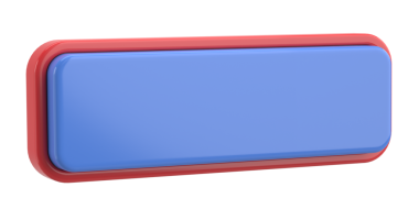 Üç boyutlu düğme. Boş tuş. 3B illüstrasyon.