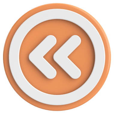 Önceki düğme. Arka düğme. 3B illüstrasyon.