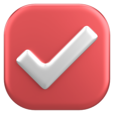 3 boyutlu onay kutusu. İşaretle. 3B illüstrasyon.