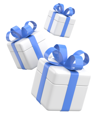 Üç boyutlu hediye kutusu. 3B illüstrasyon.