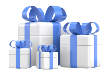 Üç boyutlu hediye kutusu. 3B illüstrasyon.