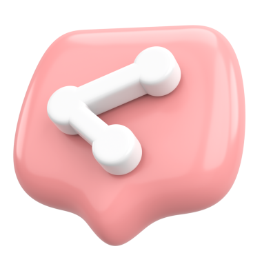 Simgeyi paylaş. Paylaş düğmesi. 3B illüstrasyon.