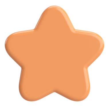 Üç boyutlu yıldız. Yıldız şeklinde. 3B illüstrasyon.