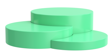 Ürün sergisi. Ürün podyumu. 3B illüstrasyon.