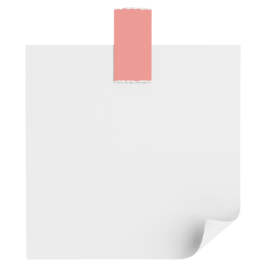 Üç boyutlu not defteri. Yapışkan bir not. 3B illüstrasyon.