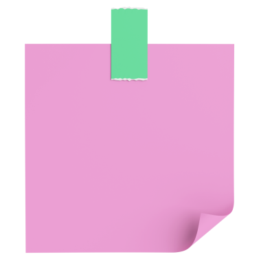 Üç boyutlu not defteri. Yapışkan bir not. 3B illüstrasyon.