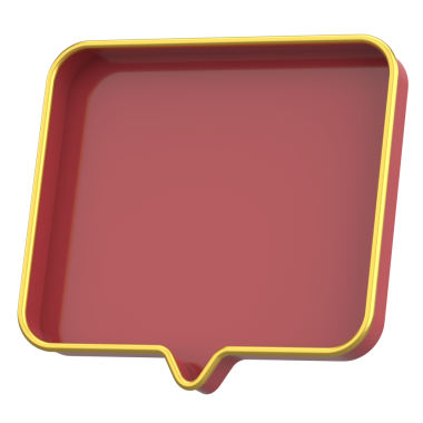 Üç boyutlu mesaj kutusu. Konuşma balonu. 3B illüstrasyon.