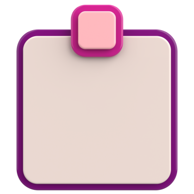 Üç boyutlu uyarı kutusu. Boş mesaj kutusu. 3B illüstrasyon.