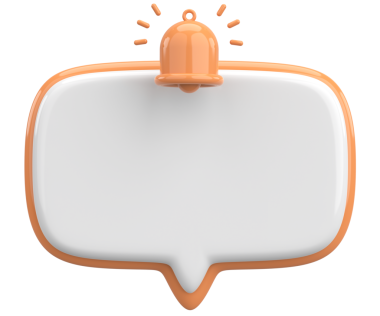 Üç boyutlu uyarı kutusu. 3B illüstrasyon.