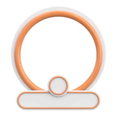 Sosyal medya için profil çerçevesi. 3B illüstrasyon.