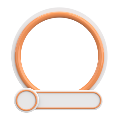 Sosyal medya için profil çerçevesi. 3B illüstrasyon.