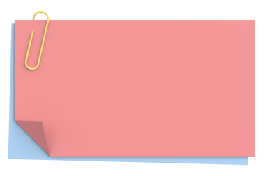 Üç boyutlu not defteri. Yapışkan bir not. 3B illüstrasyon.