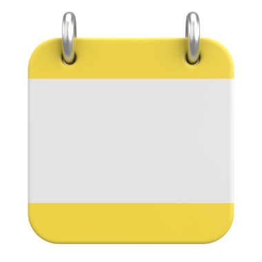 Boş takvim. Üç boyutlu takvim. 3B illüstrasyon.