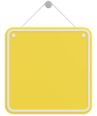 Boş Asılma İşareti. 3B Görüntü.