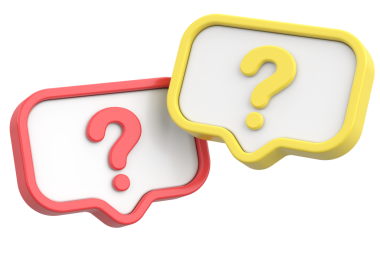 Soru işareti işareti. 3B illüstrasyon.